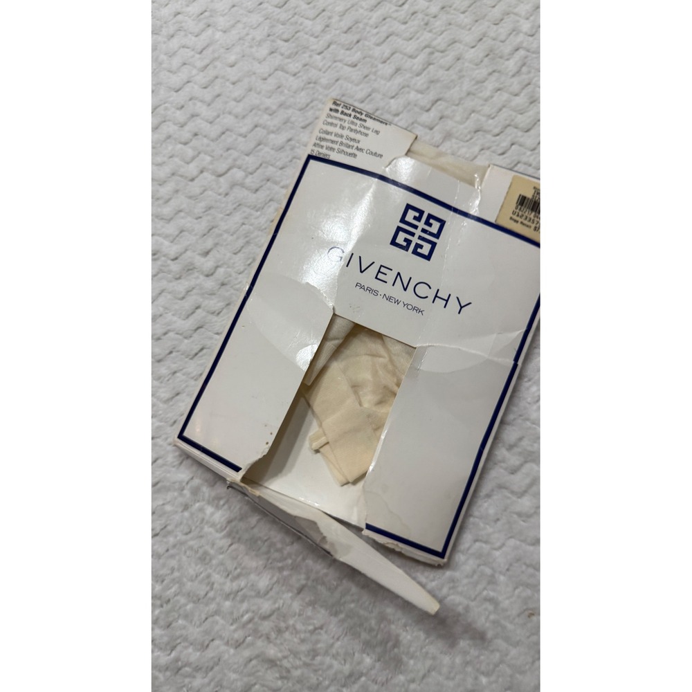 Givenchy Body Gleamers Ref 253 Back Seam Pantyhose Ivoire Size B Vintage 1988